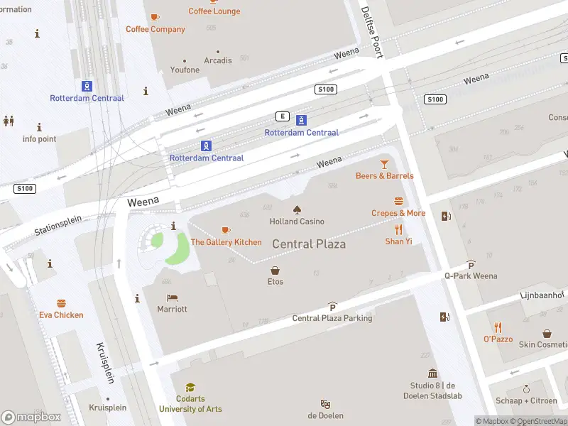 Ambulance met gepaste spoed naar de Weena in Rotterdam