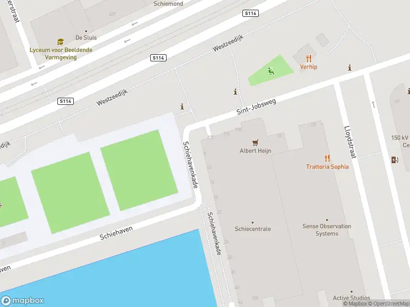 Ambulance met grote spoed naar de Schiehavenkade in Rotterdam