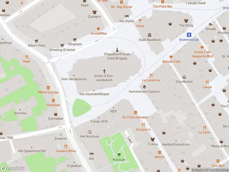 Ambulance met gepaste spoed naar de Rond de Grote Kerk in 's-Gravenhage