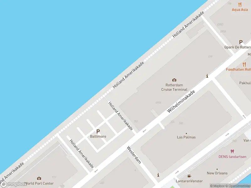 Ambulance met gepaste spoed naar de Holland Amerikakade in Rotterdam