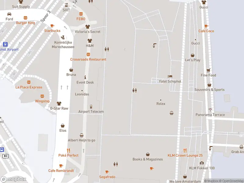 Brandweer met grote spoed naar de Vertrekpassage in Schiphol vanwege afgaan automatisch brandalarm