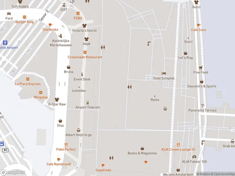 Brandweer met grote spoed naar de Vertrekpassage in Schiphol vanwege afgaan automatisch brandalarm