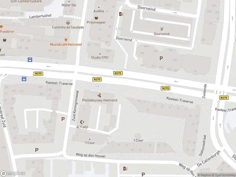 Politie naar de Kasteel-Traverse in Helmond vanwege ongeval met letsel