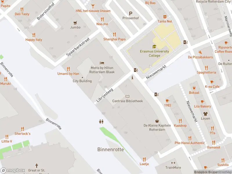 Brandweer met gepaste spoed naar de Librijesteeg in Rotterdam vanwege afgaan automatisch brandalarm