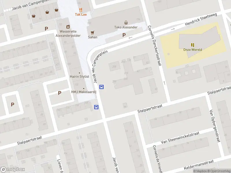 Ambulance met grote spoed naar de Jacob van Campenplein in Rotterdam