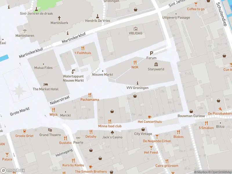 Brandweer met grote spoed naar de Nieuwe Markt in Groningen vanwege afgaan automatisch brandalarm