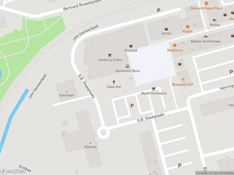 Ambulance met grote spoed naar de G.B. Shawplaats in Rotterdam