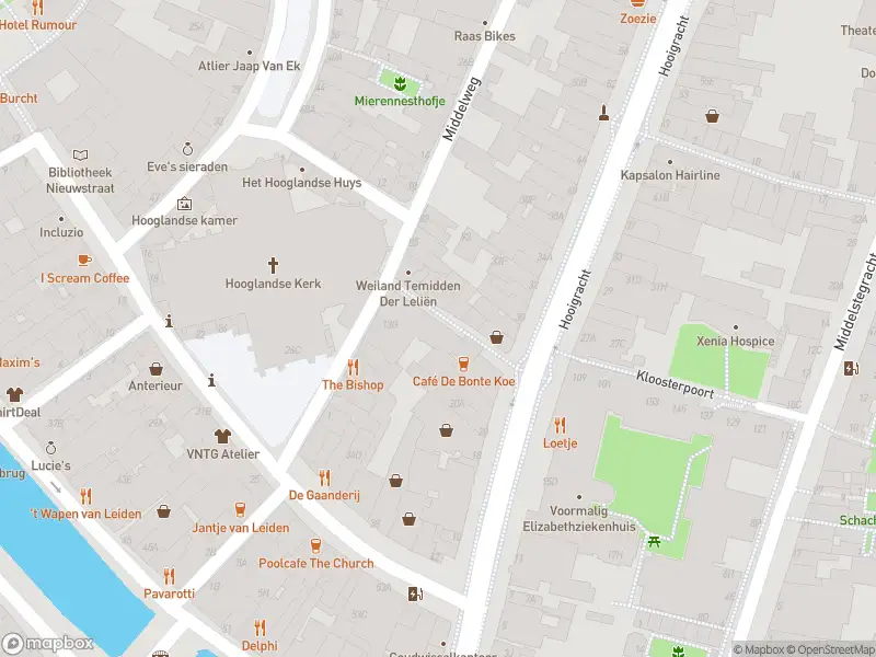 Ambulance met grote spoed naar de Hooglandsekerk-Choorsteeg in Leiden