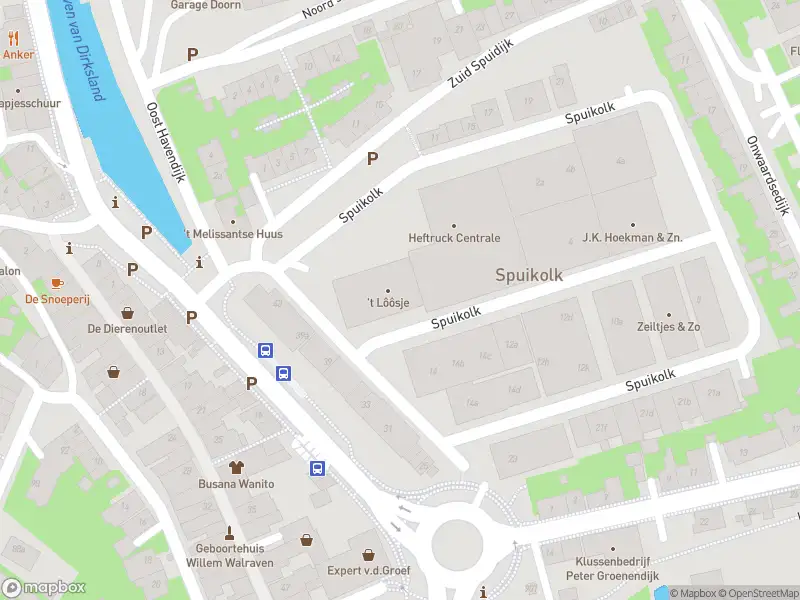 Brandweer naar de Spuikolk in Dirksland vanwege gebouwbrand