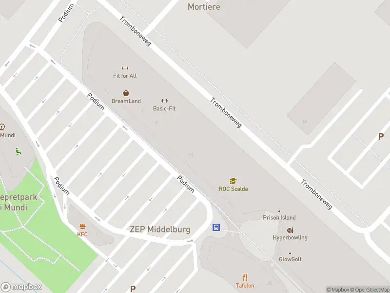 Brandweer met gepaste spoed naar de Podium in Middelburg