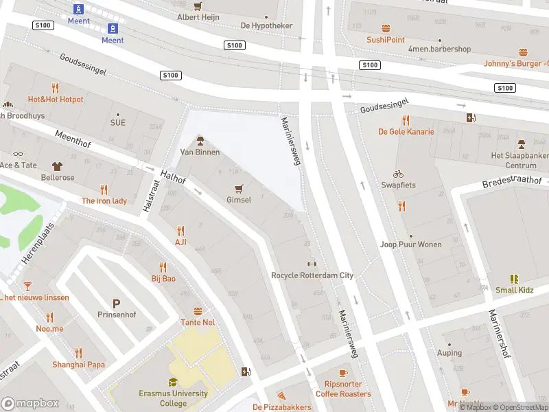 Ambulance met grote spoed naar de Mariniersweg in Rotterdam