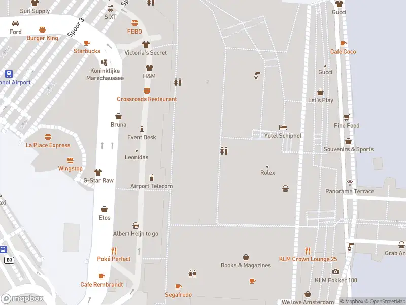 Brandweer met grote spoed naar de Vertrekpassage in Schiphol vanwege afgaan automatisch brandalarm