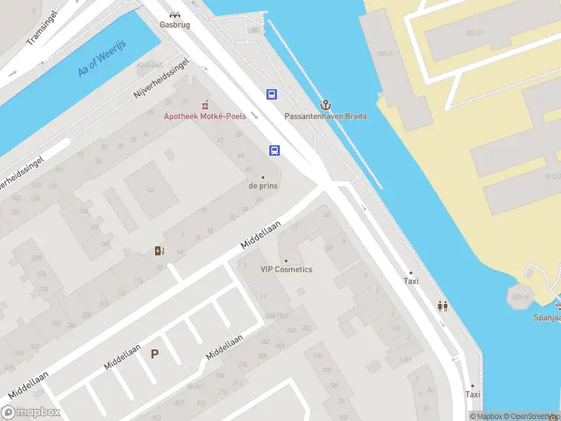 Politie met grote spoed naar de Nieuwe Prinsenkade in Breda vanwege personen te water