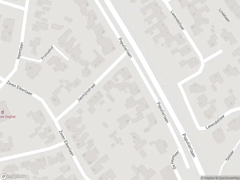 Politie naar de Populierlaan in Veghel vanwege ongeval met letsel