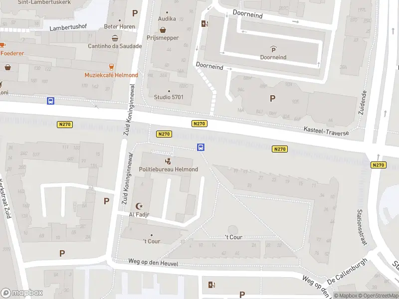 Politie naar de Kasteel-Traverse in Helmond vanwege ongeval met letsel