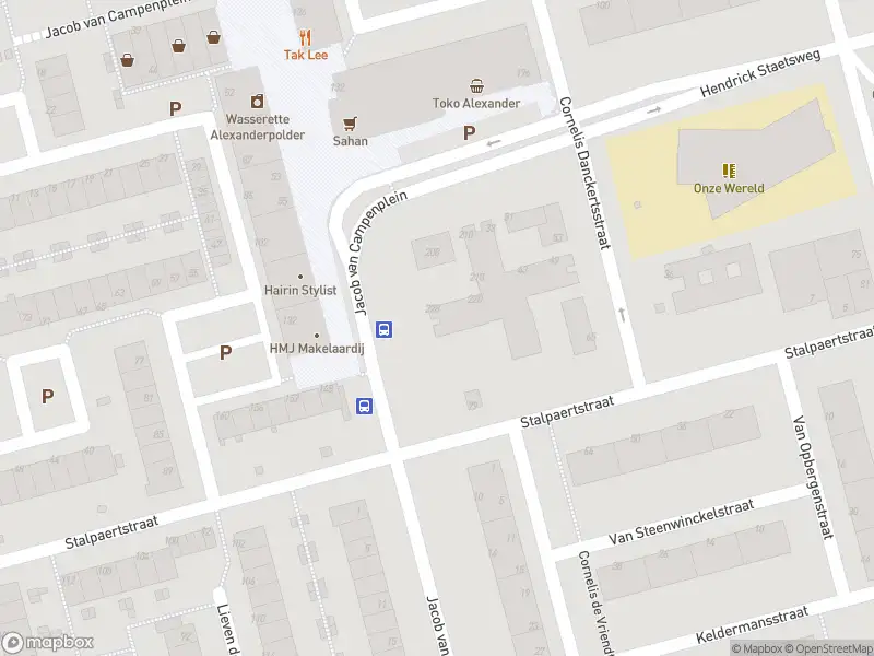 Ambulance met grote spoed naar de Jacob van Campenplein in Rotterdam