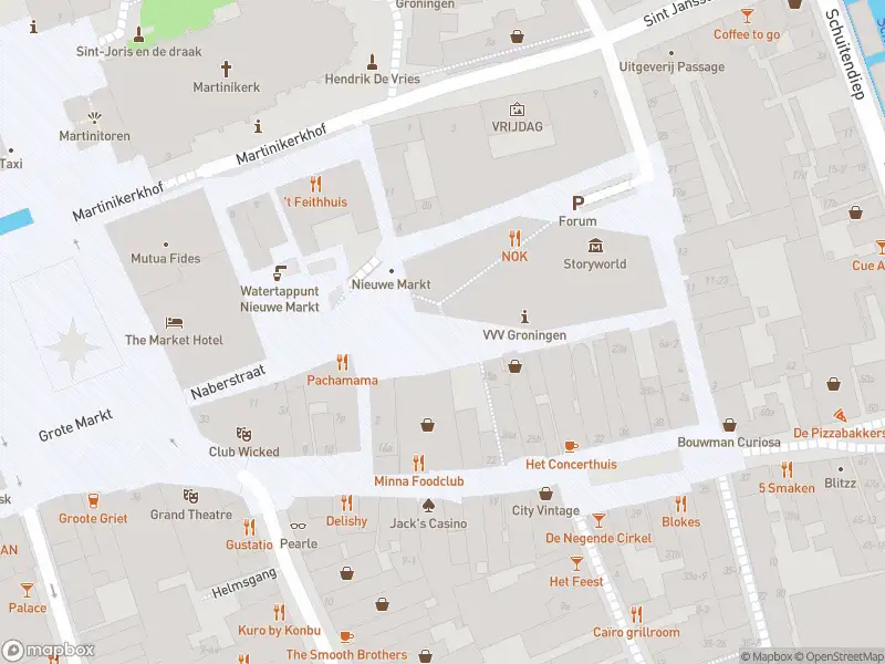 Brandweer met grote spoed naar de Nieuwe Markt in Groningen