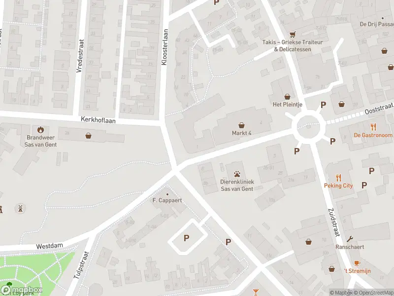 Brandweer met grote spoed naar de Zusterstraat in Sas van Gent vanwege gebouwbrand