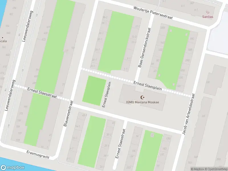 Ambulance met grote spoed naar de De Leeuw van Vlaanderenstraat in Amsterdam