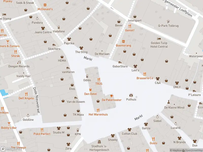 Politie naar de Markt in 's-Hertogenbosch vanwege ongeval met letsel