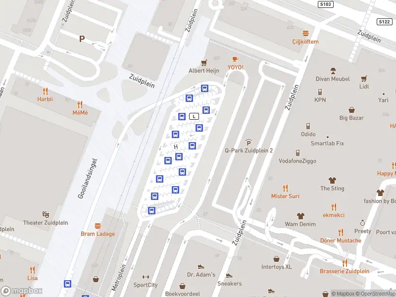 Brandweer met grote spoed naar de Zuidplein Hoog in Rotterdam vanwege gebouwbrand