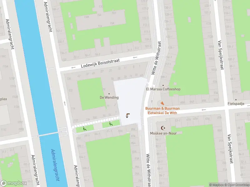 Besteld ambulance vervoer naar de Witte de Withplein in Amsterdam