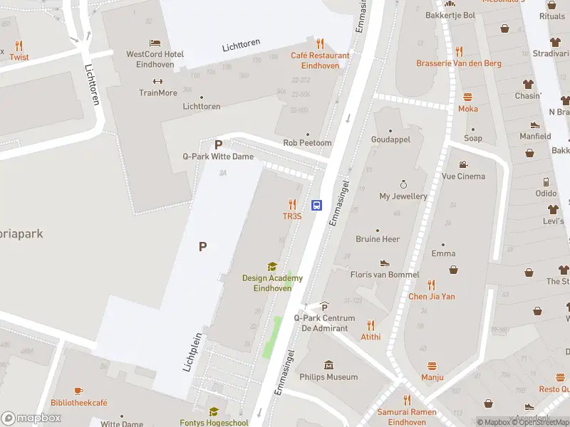 Brandweer met gepaste spoed naar de Emmasingel in Eindhoven