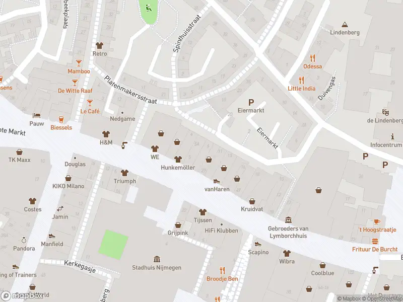 Brandweer met gepaste spoed naar de Eiermarkt in Nijmegen vanwege afgaan automatisch brandalarm