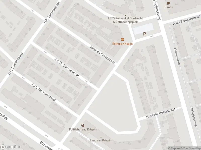 Ambulance met grote spoed naar de P.A. de Genestetstraat in Dordrecht