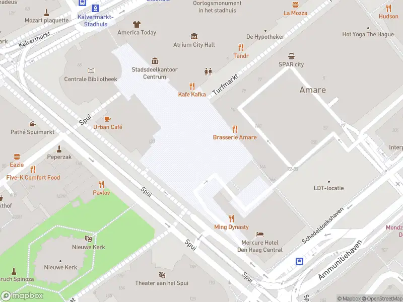 Ambulance met gepaste spoed naar de Spuiplein in 's-Gravenhage