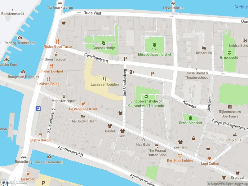 Ambulance met gepaste spoed naar de Sint Ursulasteeg in Leiden