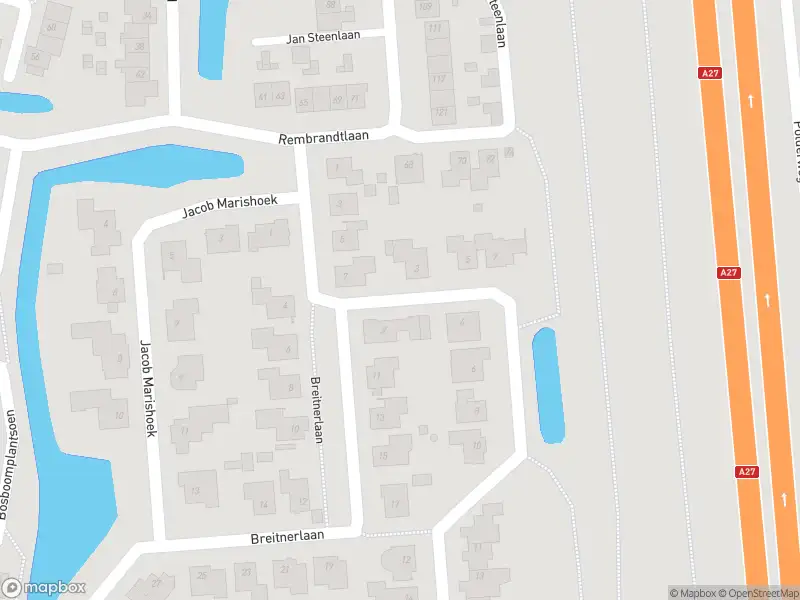 Politie met grote spoed naar de Piet Mondriaanstraat in Oosterhout vanwege personen te water