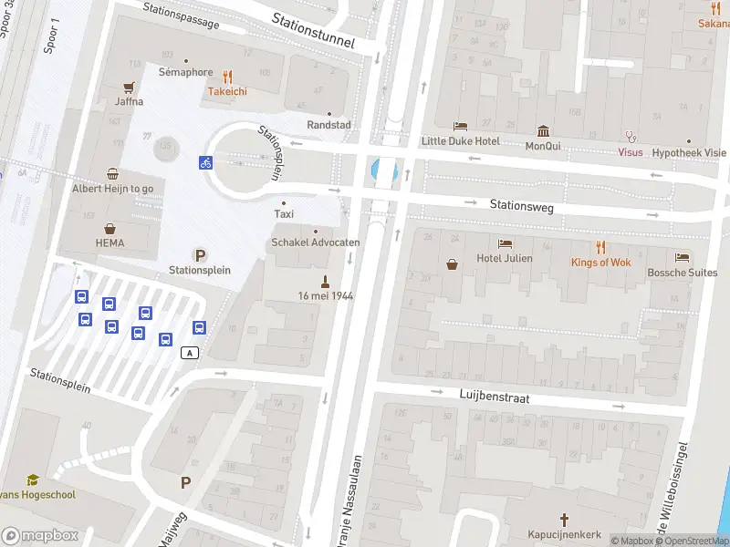 Brandweer met gepaste spoed naar de Emmaplein in 's-Hertogenbosch vanwege afgaan automatisch brandalarm