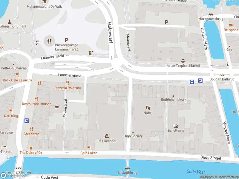 Politie met normale urgentie naar de Lammermarkt in Leiden