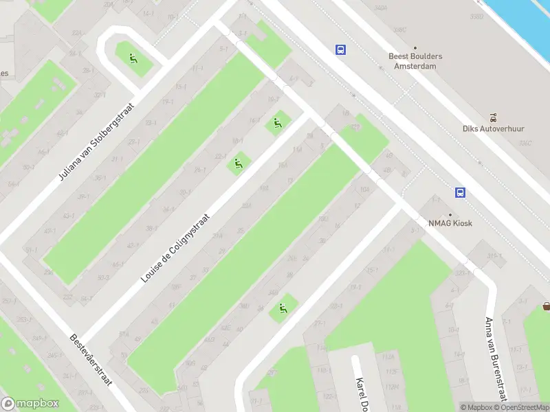 Besteld ambulance vervoer naar de Louise de Colignystraat in Amsterdam