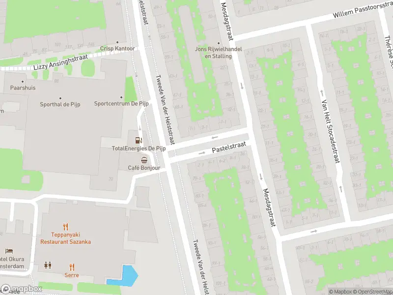 Ambulance met gepaste spoed naar de Pastelstraat in Amsterdam