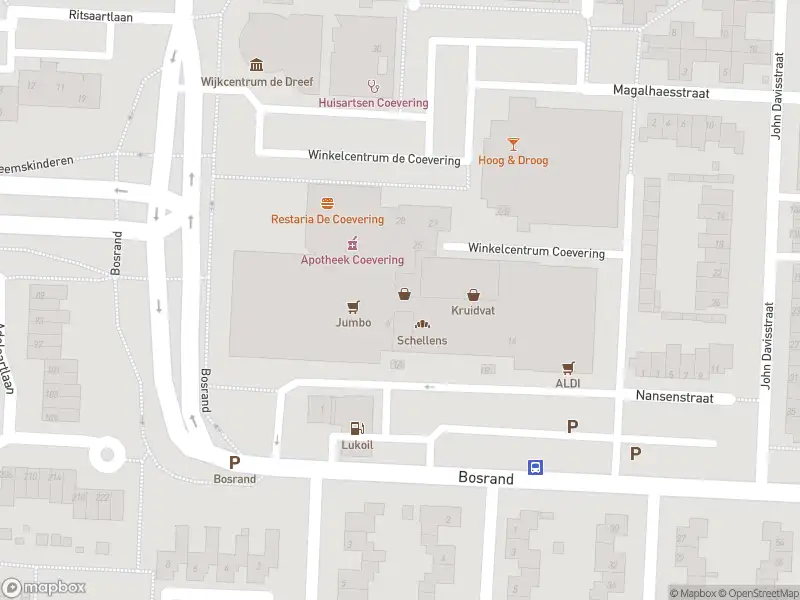 Brandweer met gepaste spoed naar de Winkelcentrum Coevering in Geldrop vanwege dier(en) in nood