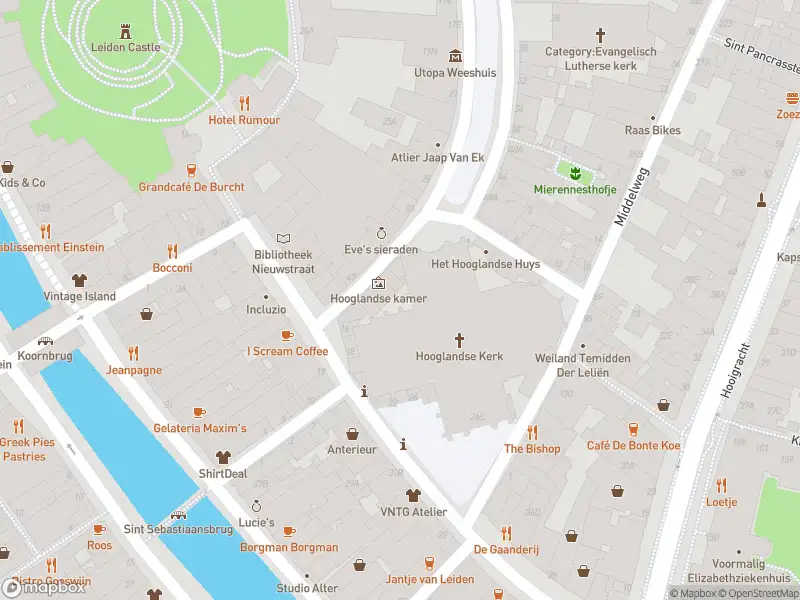 Ambulance met grote spoed naar de Hooglandse Kerkgracht in Leiden