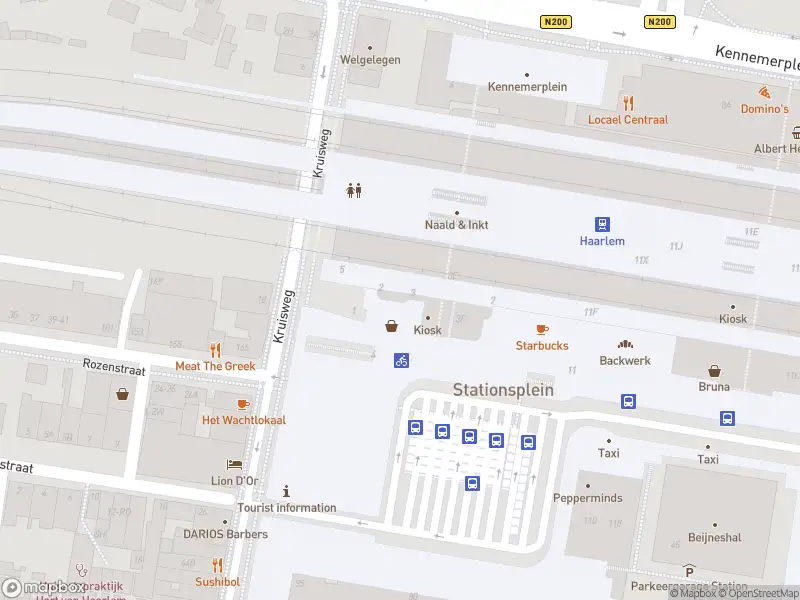 Traumahelikopter naar de Stationsplein in Haarlem