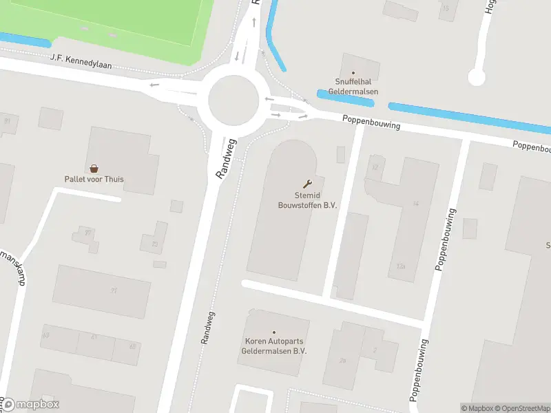 Brandweer met gepaste spoed naar de Randweg in Geldermalsen vanwege afgaan automatisch brandalarm