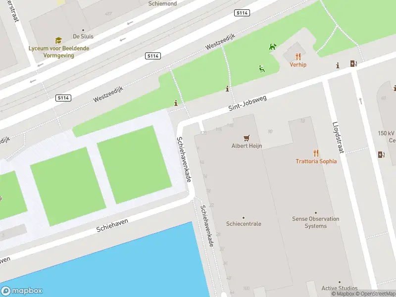 Ambulance met grote spoed naar de Schiehavenkade in Rotterdam