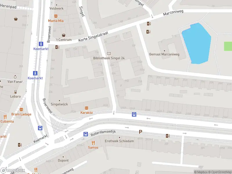 Ambulance met gepaste spoed naar de Singel in Schiedam