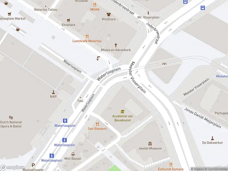 Politie met grote spoed naar de Waterlooplein in Amsterdam