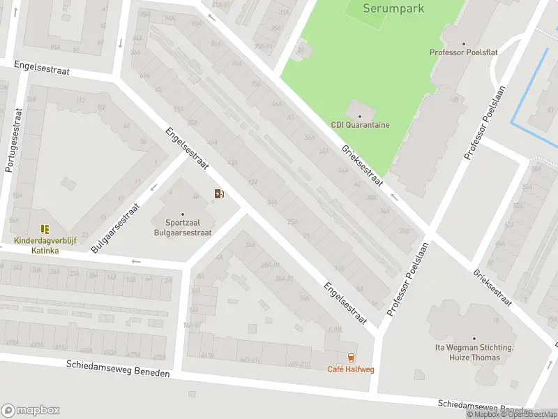 Ambulance met grote spoed naar de Engelsestraat in Rotterdam