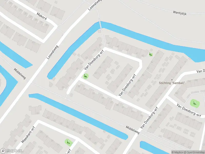 Ambulance met gepaste spoed naar de Van Doesburg-erf in Dordrecht