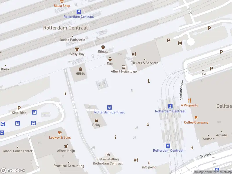 Brandweer met gepaste spoed naar de Stationsplein in Rotterdam vanwege afgaan automatisch brandalarm