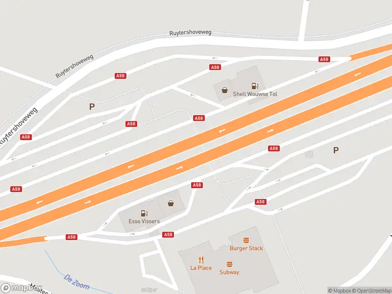 Politie met grote spoed naar de Rijksweg A58 in Bergen op Zoom vanwege letsel
