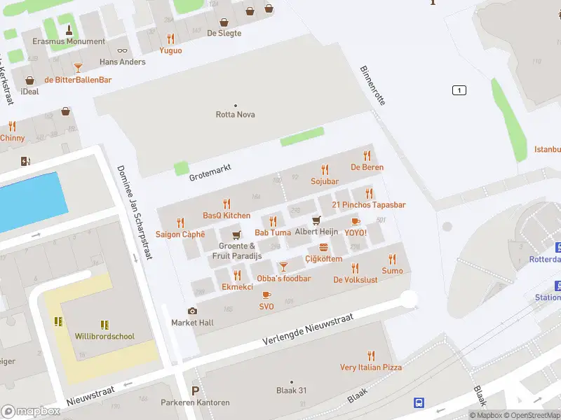 Ambulance met gepaste spoed naar de Grotemarkt in Rotterdam