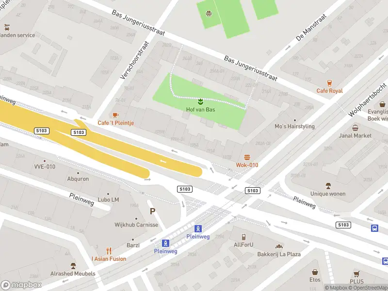 Ambulance met gepaste spoed naar de Pleinweg in Rotterdam