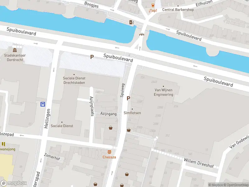 Ambulance met gepaste spoed naar de Spuiboulevard in Dordrecht